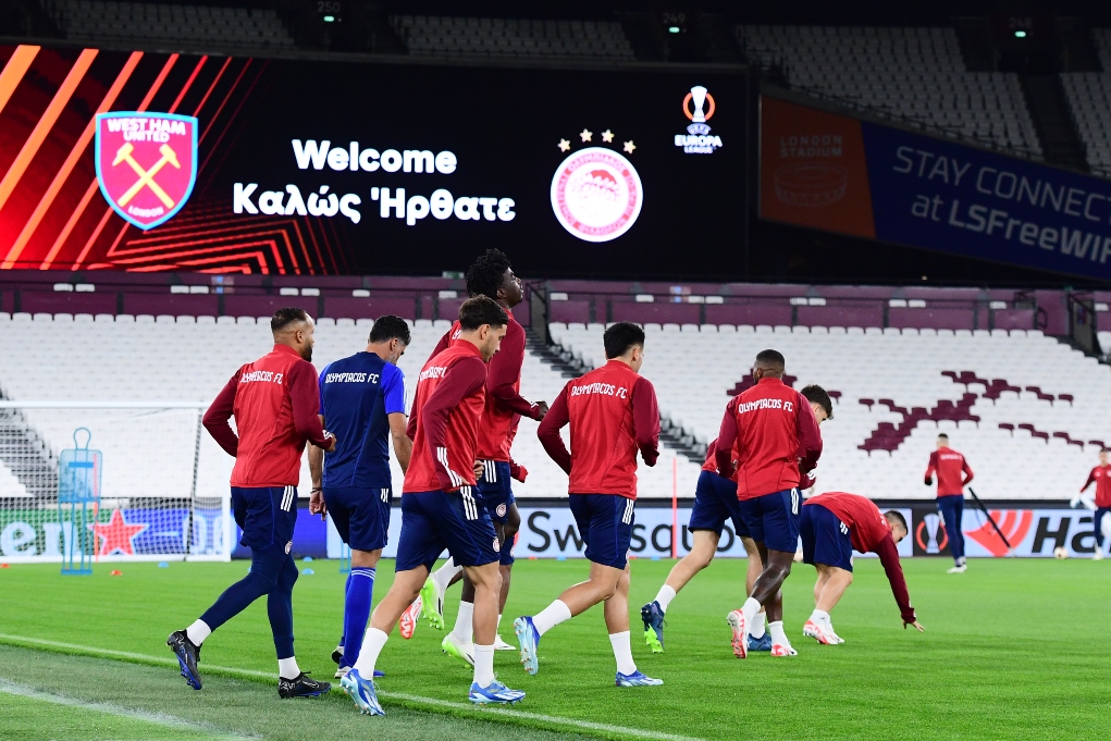 Η προπόνηση του Ολυμπιακού στο “London Stadium” (ΦΩΤΟρεπορτάζ)