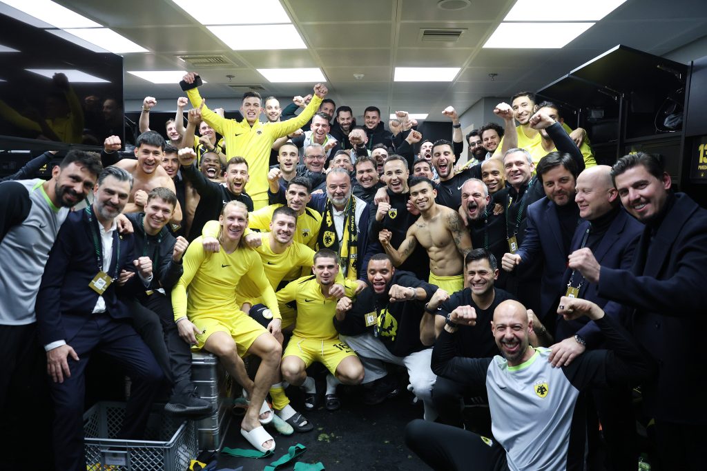 Το “κιτρινόμαυρο” πάρτι από τα αποδυτήρια της “OPAP Arena” (pics)