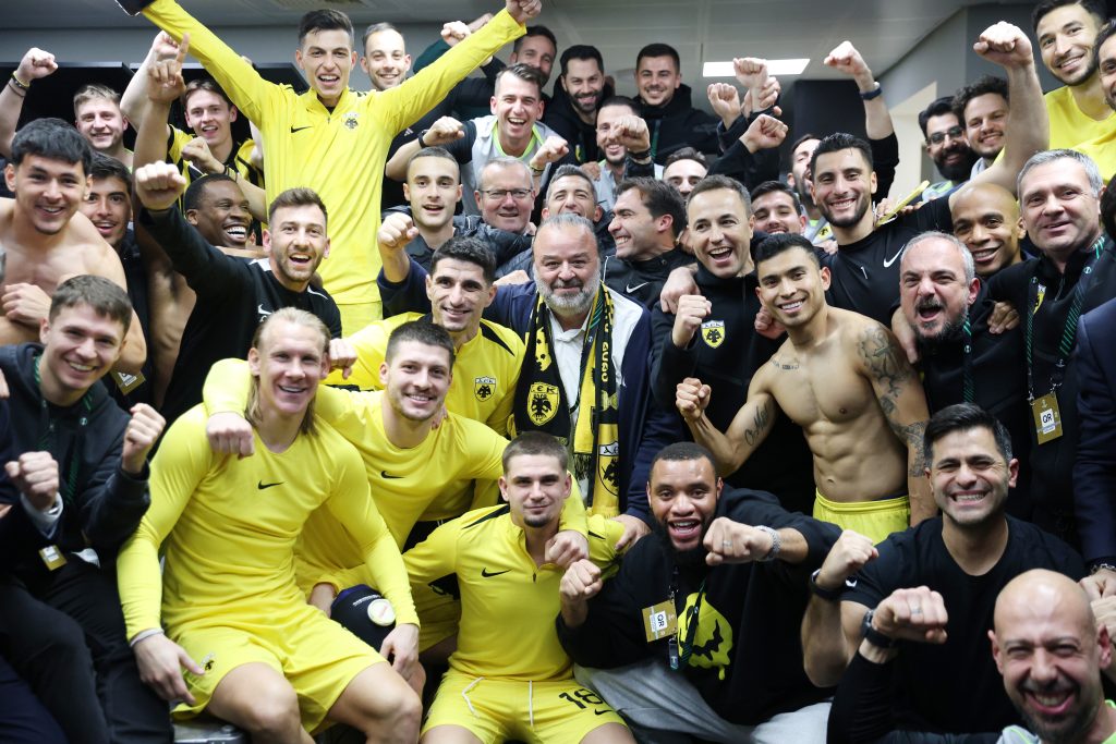 Το “κιτρινόμαυρο” πάρτι από τα αποδυτήρια της “OPAP Arena” (pics)